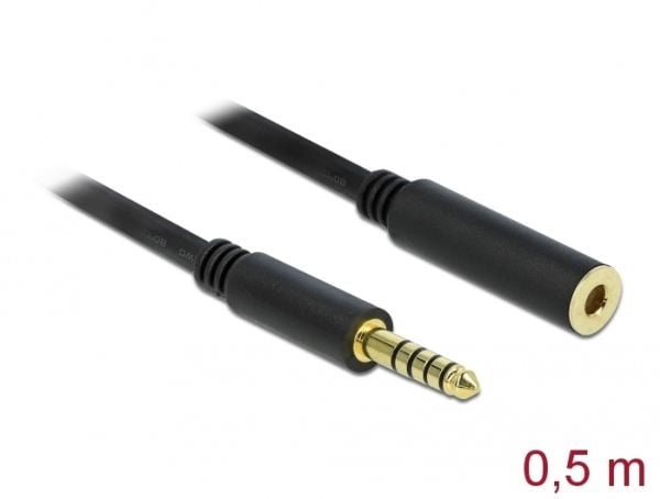 DeLOCK 85795, 4.4mm, Uros, 4.4mm, Naaras, 0,5 m, Musta