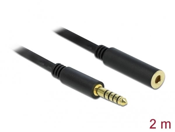 DeLOCK 85797, 4.4mm, Naaras, 4.4mm, Uros, 2 m, Musta