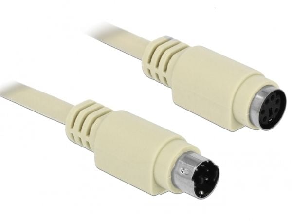 Delock - Tastatur/mus-forlengelseskabel - PS/2 (hann) til PS/2 (hunn) - 1.8 m - beige