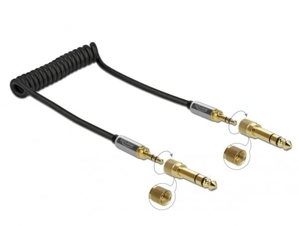 DeLOCK 85836, 3.5mm, Uros, 3.5mm, Uros, 1 m, Musta