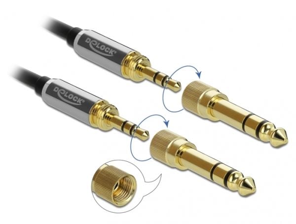 DeLOCK 85839, 3.5mm, Uros, 3.5mm, Uros, 5 m, Musta