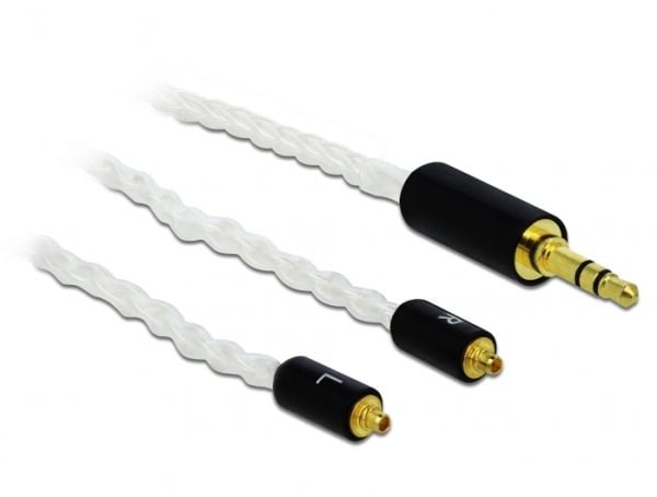 DeLOCK 85845, 3.5mm, Uros, Uros, 1,2 m, Valkoinen
