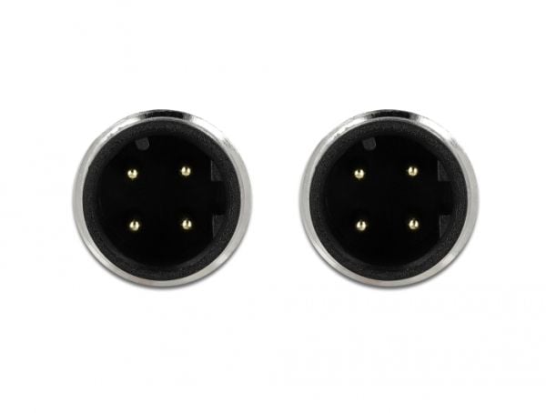 Delock - Verkkokaapeli - 4-nastainen M12 (uros) 4-nastaiseen M12 (uros) - 2 m - SF/FTP - halogeeniton - vihreä