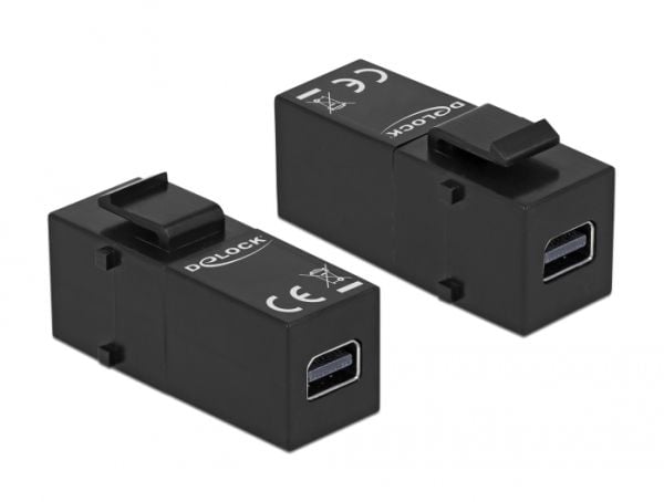 Delock Keystone-moduuli - modulaarinen sisäkkäin - mini-DisplayPort - musta
