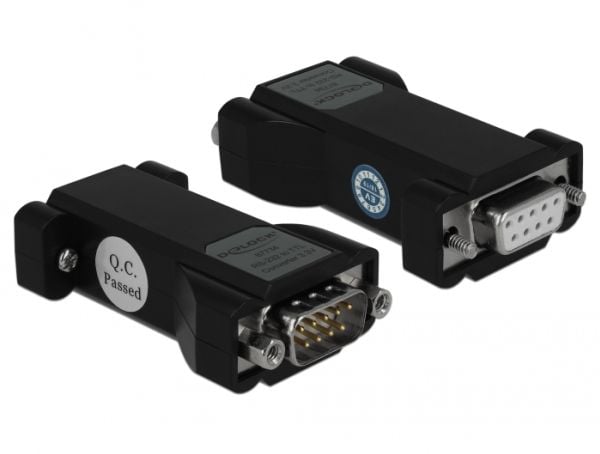 Delock Converter 1 x Serial RS-232 DB9 female to 1 x Serial LVTTL / LVCMOS 3.3 V DB9 male with ESD protection 3 kV and extended temperature range -...