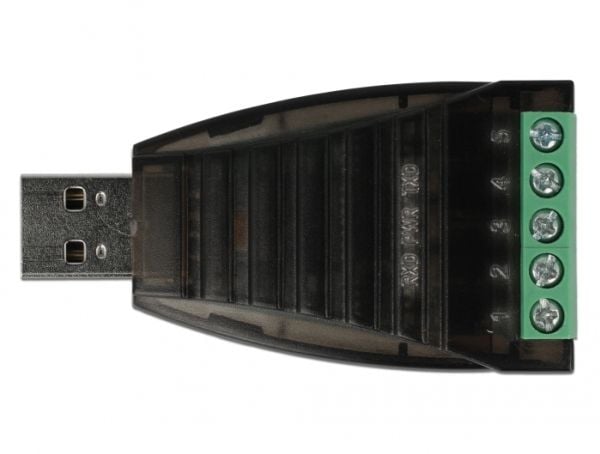 Delock - USB-adapter - USB (hann) til 5-pins terminalblokk - 2500 V - svart