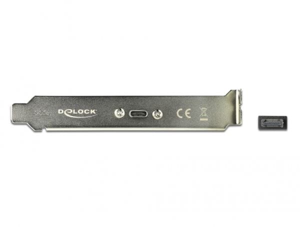 Delock Slot bracket - USB-panel - 20-stifts USB 3.1-header (hann) til USB-C (hunn) - 20 V - 3 A - 50 cm - svart