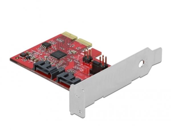 Delock - Diskkontroller - 2 Kanal - SATA 6Gb/s - lav profil - RAID 1 - PCIe 2.0 x1