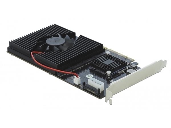 Delock PCI Express x8/x16 Card > 4 x internal NVMe M.2 Key M - Diskkontroller - M.2 - M.2 Card - PCIe 3.0 x16