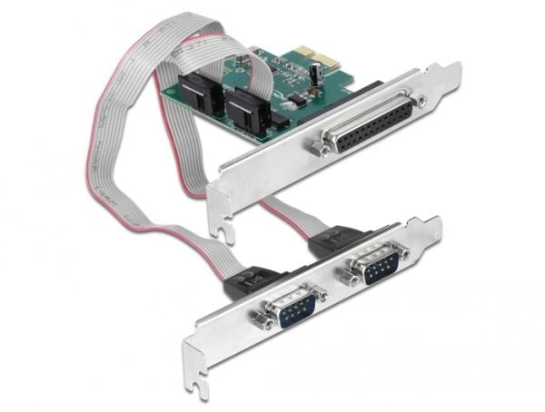 Delock - Parallell / seriell adapter - PCIe 1.1 lav profil - parallell x 1 + seriell x 2