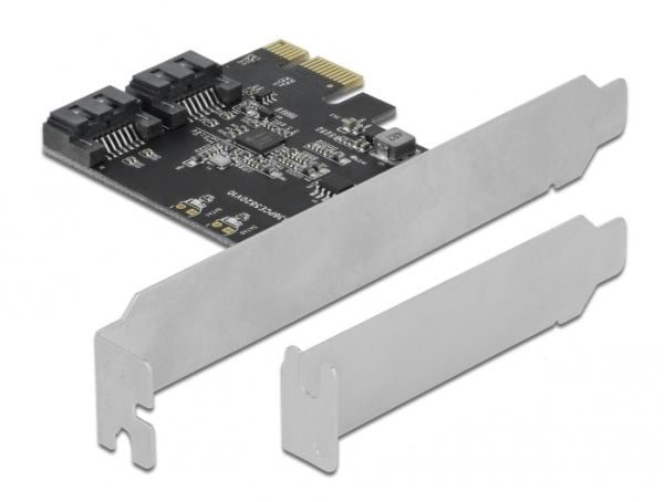 Delock - Lagringskontroll - 2-kanals - SATA 6 Gb/s - lav profil - PCIe 3.0