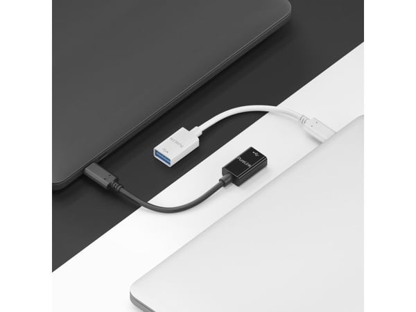 PureLink IS230, 0,1 m, USB C, USB A, Vit