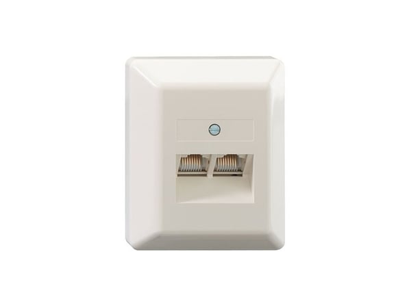 Rutenbeck 13010130, RJ-45, Valkoinen, Muovi, IP20, 125 V, 1 A