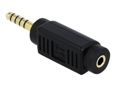 Delock - Audiokopling - balansert stereo 4,4 mm hann til minijakk hunn - svart