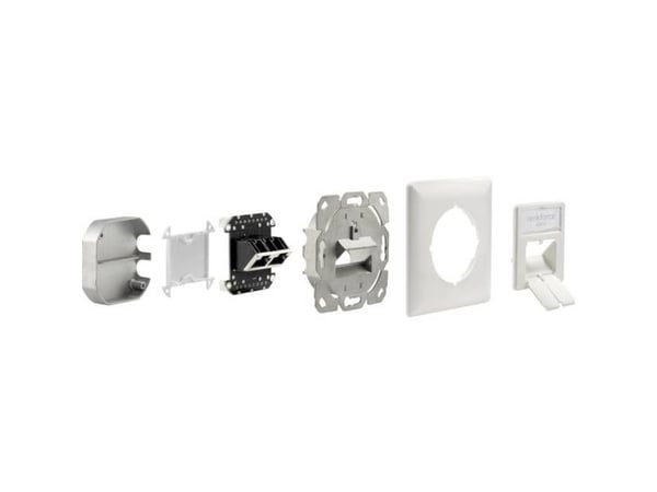 Renkforce RF-4393024, 2 x RJ-45, Valkoinen, 80 mm, 80 mm