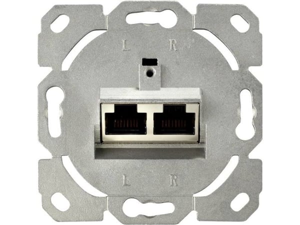 Renkforce RF-4393024, 2 x RJ-45, Valkoinen, 80 mm, 80 mm