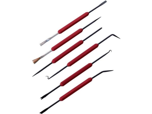 Toolcraft TO-6546771, Työkalusetti, Mikä tahansa tuotemerkki, Musta, Metallinen, Punainen, 6 kpl
