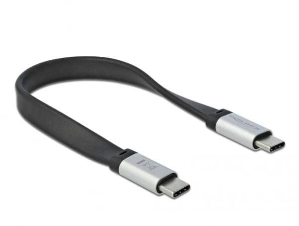 DeLOCK 85926, 0,22 m, USB C, USB C, USB 3.2 Gen 2 (3.1 Gen 2), 10000 Mbit/s, Musta, Hopea