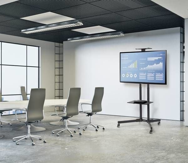 SpeaKa Professional SP-6646948, 177,8 cm (70"), 200 x 200 mm, 600 x 400 mm, -10 - 10°, Plast, Stål, Svart