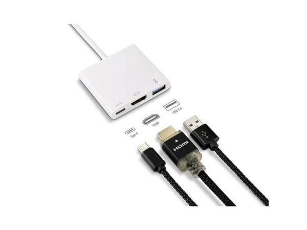 Renkforce RF-4366444, USB 3.2 Gen 1 (3.1 Gen 1) Type-C, Hvid, HDMI, USB 3.2 Gen 1 (3.1 Gen 1) Type-A, USB 3.2 Gen 1 (3.1 Gen 1) Type-A, USB 3.2 Gen...