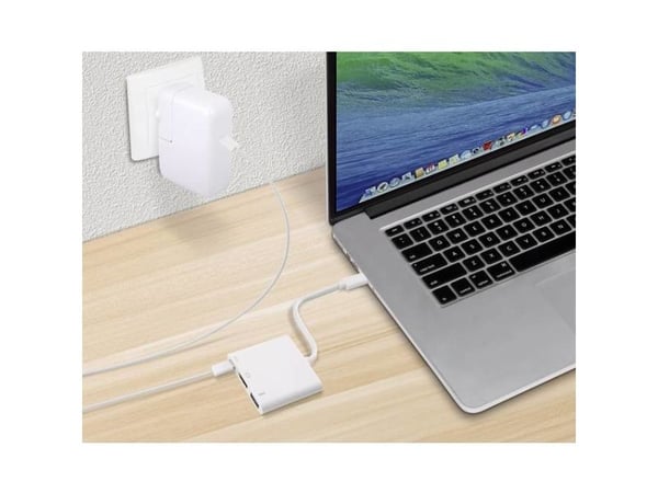 Renkforce RF-4366444, USB 3.2 Gen 1 (3.1 Gen 1) Type-C, Hvid, HDMI, USB 3.2 Gen 1 (3.1 Gen 1) Type-A, USB 3.2 Gen 1 (3.1 Gen 1) Type-A, USB 3.2 Gen...