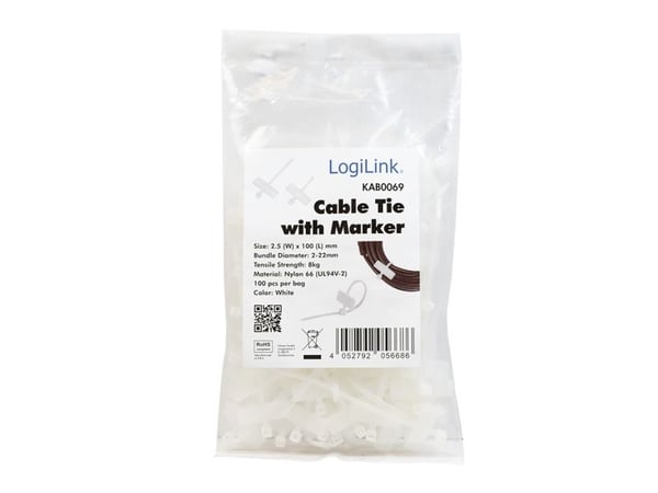 LogiLink KAB0069, Nippusidekiinnitys, Vastaanotto, Läpinäkyvä