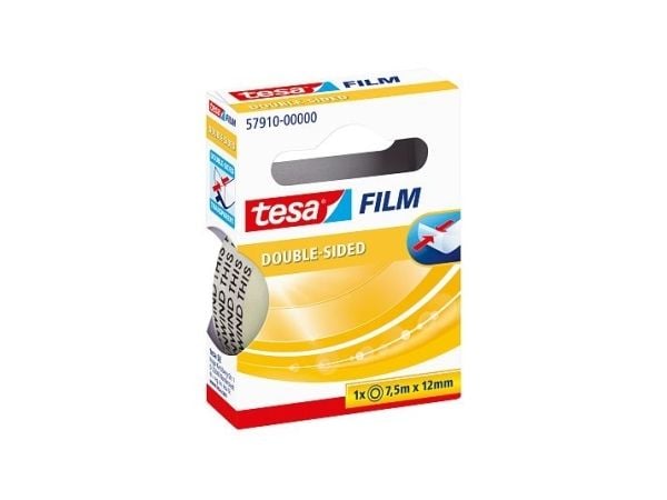 tesa tesafilm® dobbeltsidig 57910-00000-02 Dobbeltsidet tape tesafilm® transparent (L x B) 7,5 m x 12 mm 1 stk.