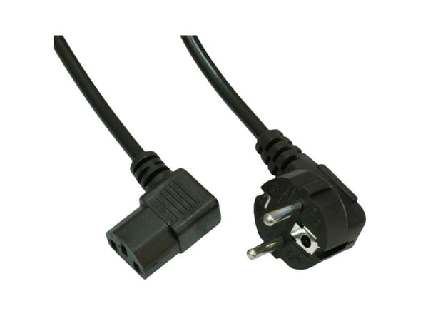 Akyga Pro Series AK-PC-02A - Johdinsarja - CEE 7/7 (han) vinklet til IEC 60320 C13 vinklet - 250 V - 10 A - 1,5 m - lajitelma
