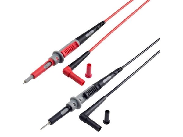 VOLTCRAFT MS-4PS, Test lead set, Svart, Rød, 1 m, 600 - 1000 V, 10 A, Rett