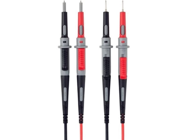 VOLTCRAFT MS-4PS, Test lead set, Svart, Rød, 1 m, 600 - 1000 V, 10 A, Rett
