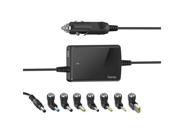 Hama "Slim & Light" Universal Car Notebook Power Supply Unit - Bilstrømadapter - 12 V - 70 watt - svart