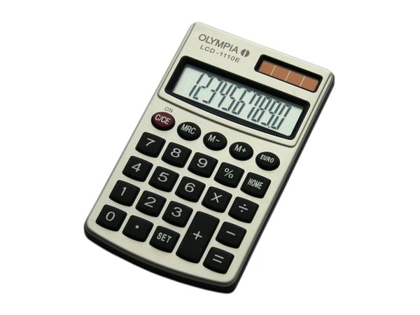 Olympia LCD 1110 E, Lomme, Grunnleggende, 10 sifre, 1 linjer, Sølv