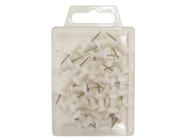 Kortnål Push Pin hvid (30)