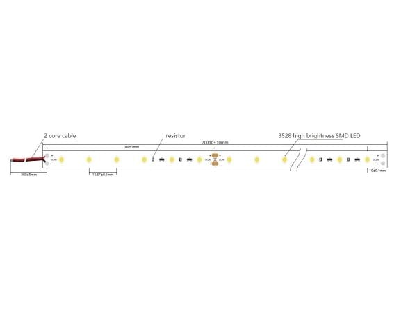 Synergy 21 LED flex strip 60 WW DC24V 96W IP20 ULS 20 m