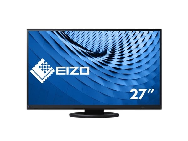 EIZO FlexScan EV2760-BK - LED-skjerm - 27" - 2560 x 1440 QHD - IPS - 1000:1 - 5 ms - HDMI, DVI-D, 2xDisplayPort - høyttalere - svart
