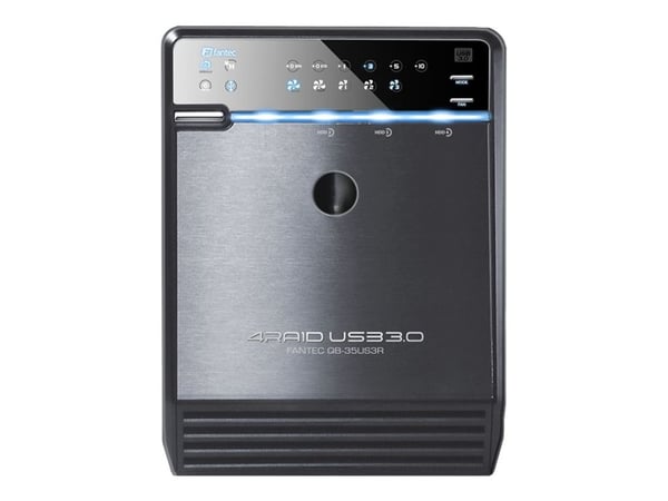 FANTEC QB-35U31R - Fast tilstand / harddiskstasjonsoppstilling - 4 brønner (SATA-600) - USB 3.1 Gen 2 (ekstern)