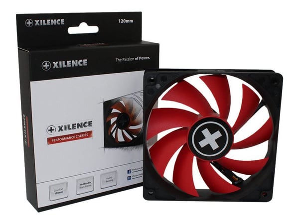 Xilence Performance C Series XPF120.R - Kabinettvifte - 120 mm - svart, rød
