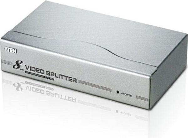 ATEN VS98A-AT-G, VGA, 8x VGA, 1920 x 1440 piksler, Sølv, Metall, 30 m