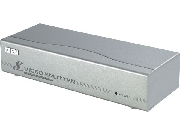 ATEN VS98A-AT-G, VGA, 8x VGA, 1920 x 1440 piksler, Sølv, Metall, 30 m