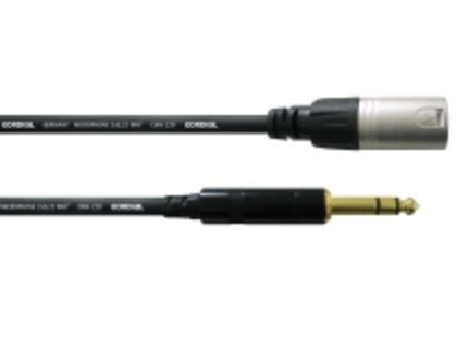 Cordial CFM 3 MV, XLR (3-pin), Hankjønn, 6.35mm, Hankjønn, 3 m, Svart, Sølv