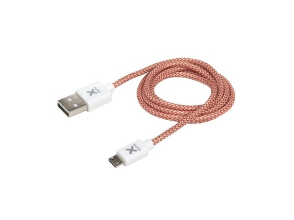 Xtorm CX001, 1 m, USB A, USB 2.0, Hankjønn/hankjønn, 0,48 Gbit/s, Rød, Sølv, Hvit