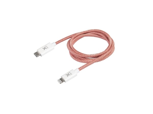 Xtorm CX027, 1 m, USB C, Lightning, Uros, Uros, Punainen, Valkoinen