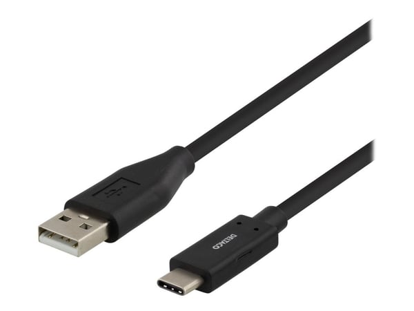 DELTACO - USB-kaapeli - USB (han) til 24 pin USB-C (han) - USB 2.0 - 1 m - lajittelu