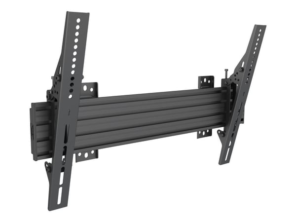 Multibrackets M Wallmount Pro MBW1U - Monteringssett (2 veggplater, monteringsskinne, 2 x tippearmer) - for LCD-skjerm - aluminium, stål - svart - ...