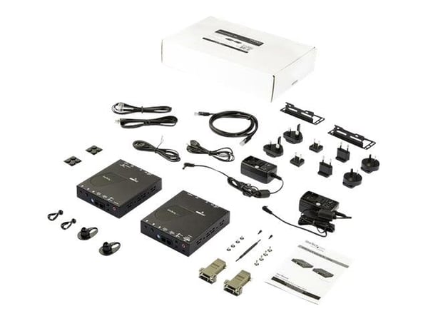 Startech HDMI over IP Extender Kit with Video Wall Support - 1080p - HDMI over CAT5e / CAT6 Transmitter and Receiver Kit (ST12MHDLAN2K) - Video/lyd...