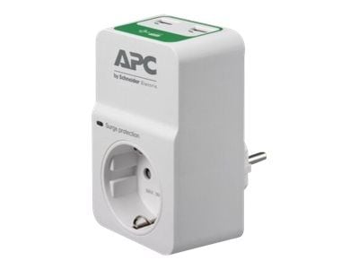 APC Essential Surgearrest PM1WU2 - Overspenningsavleder - AC 230 V - utgangskontakter: 1 - Tyskland - hvit