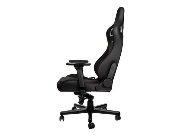 Noblechairs EPIC Black Edition - Stol - ergonomisk - armlener - T-formet - tipping - roterende - vinyl, minneskumplast, kunstlær, stålramme, åpenpo...