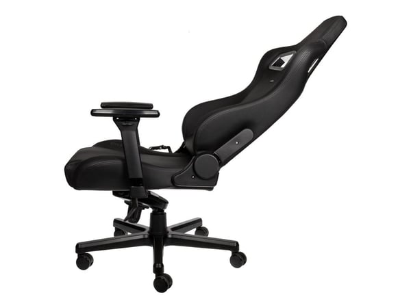 Noblechairs EPIC Black Edition - Stol - ergonomisk - armlener - T-formet - tipping - roterende - vinyl, minneskumplast, kunstlær, stålramme, åpenpo...