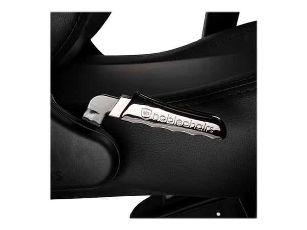 Noblechairs EPIC Black Edition - Stol - ergonomisk - armlener - T-formet - tipping - roterende - vinyl, minneskumplast, kunstlær, stålramme, åpenpo...