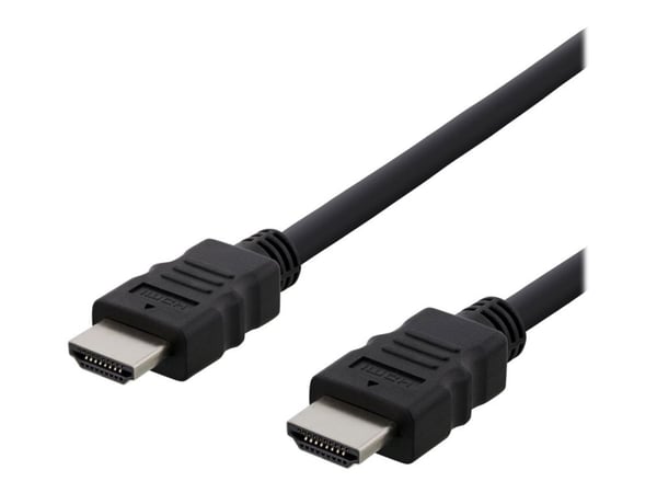 DELTACO HDMI-910 - High Speed - HDMI-kaapeli Ethernetillä - HDMI-uros HDMI-uros - 1 m - musta (100 kpl)